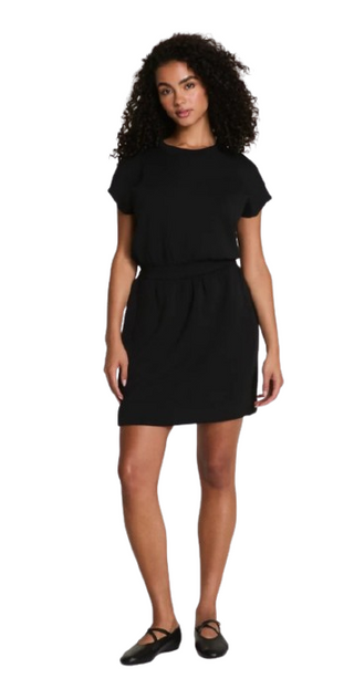 Spanx Air Essentials Crew Sweatshirt Dress, Very Black