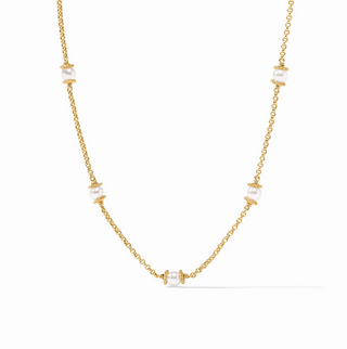 Julie Vos Hydra Delicate Station Necklace, Pearl/Gold