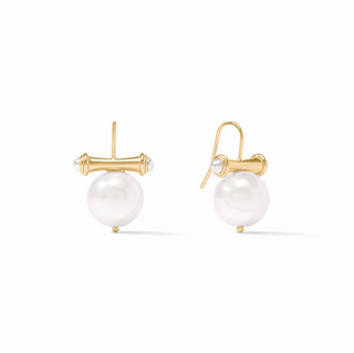 Julie Vos Bamboo Pearl Earring, Gold