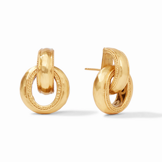 Julie Vos Cannes Doorknocker Earrings, Gold