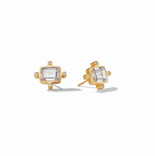 Julie Vos Clara Stud Cubic Zirconia, Gold