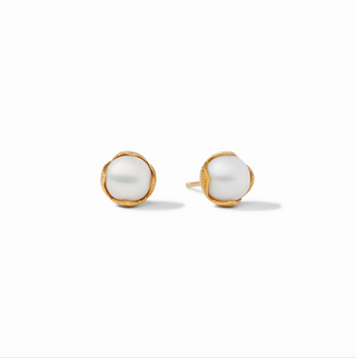 Julie Vos Penelope Stud Small, Pearl/Gold