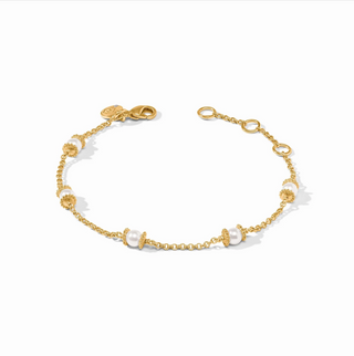Julie Vos Hydra Delicate Bracelet, Pearl/Gold