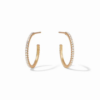 Julie Vos Windsor Hoop Cubic Zirconia Small, Gold