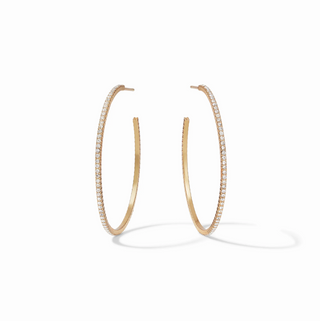 Julie Vos WIndsor Hoop Cubic Zirconia Large, Gold