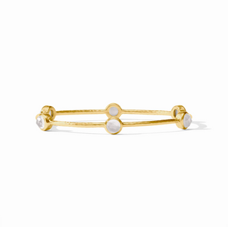 Julie Vos Milano Lux Bangle, Iridescent Clear Crystal