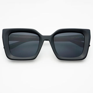Coco Acetate Womens Square Sunglasses in Black
