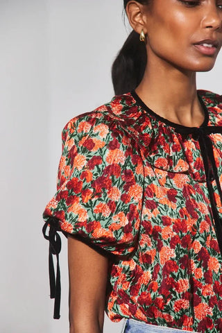 Hunter Bell Connelly Top, Crimson Blossom