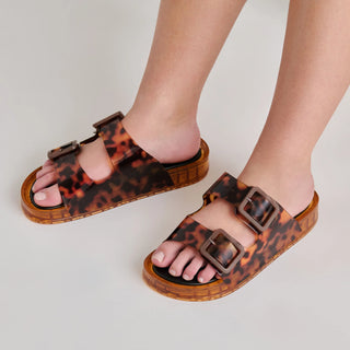 Julio Tortoise Vinyl Sandals