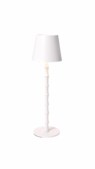 White Bamboo Table Lamp