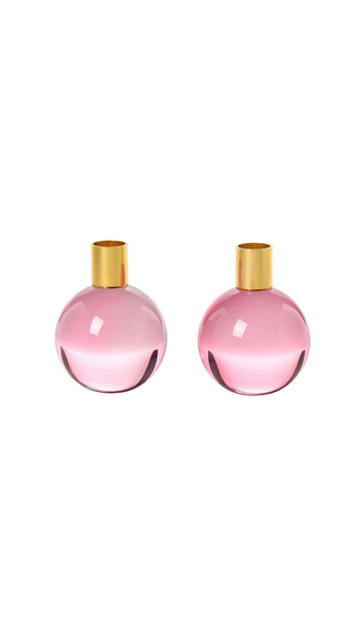Pop Pink Taper Candleholder