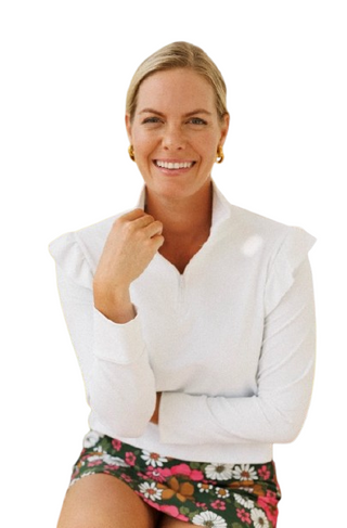 SMITH AND QUINN GRAYSON 1/4 ZIP WHITE