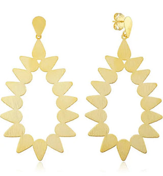 Livia Earrings - Brushed 18k Gold Plated