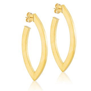 Alba Hoops - Brushed 18k Gold Plated