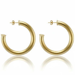 Chantal Hoops - Brushed 18k Gold Plated