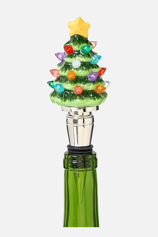 Two's Company Light-Up Tree Bottle Stopper in Gift Box