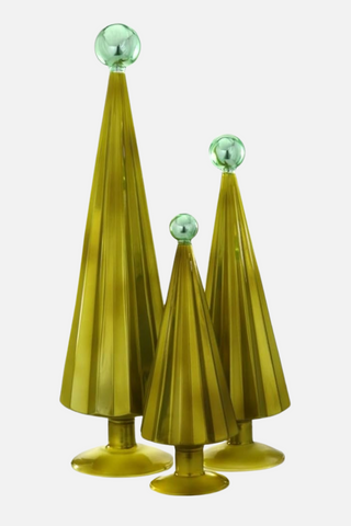 Cody Foster Pleated Tree Moss Aqua set of 3
