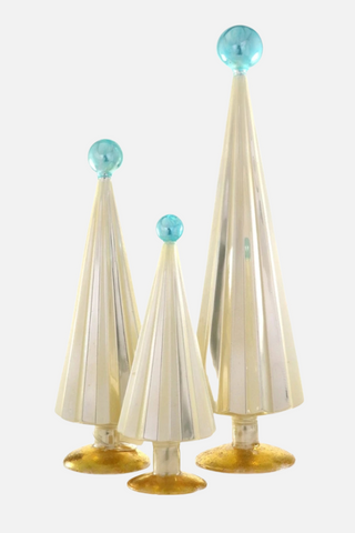 Cody Foster Pleated Tree Pearl Blue Set of 3