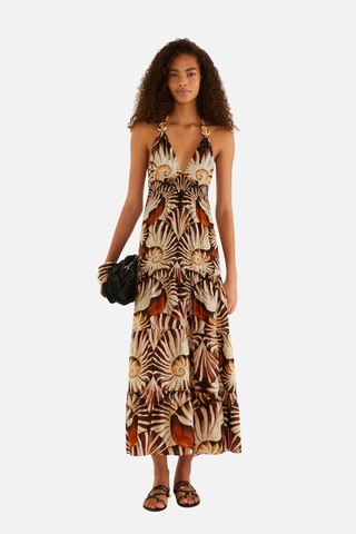 Ammonite Multi Knot Slvless Maxi Dress