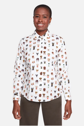 Renuar Woven Blouse, Creme