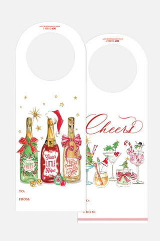 Rosanne Beck Christmas Wine Bottles Wine Tags