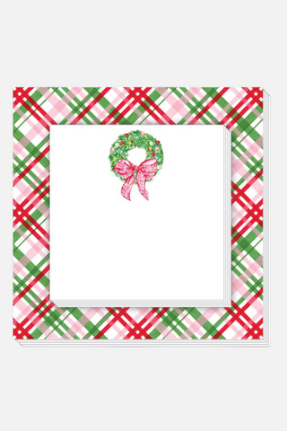 Rosanne Beck Notepad Duo-Handpainted Colorful Ornaments Wreath
