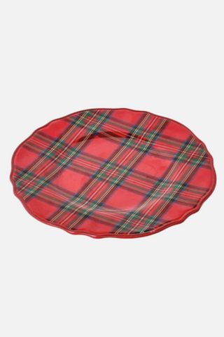 Tartan Melamine Dinner Plates