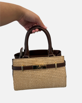 Classic Small Raffia- Chocolate