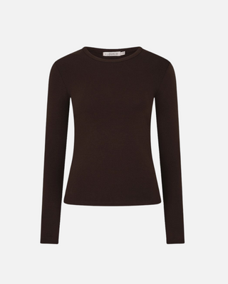 Esqualo Basic Round Neck Top, Black
