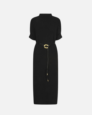 Esqualo Long Dress Knit, Black