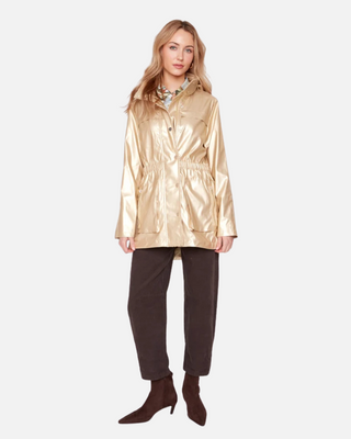 Renuar Waterproof Hooded Raincoat, Gold