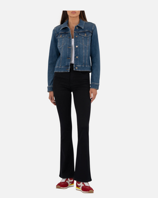 Kut from the Kloth Julia Crop Denim Jacket in Main Wash
