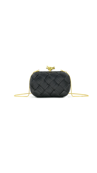 BC Bag Woven Clutch, Black