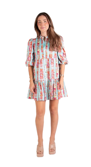 EMILY MCCARTHY SADIE DRESS ICONIC IRIS