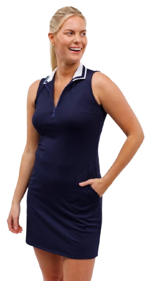 KATHERINE DRESS-NAVY