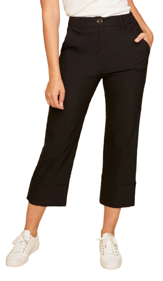 RENUAR 24" CROPPED PANT BLACK