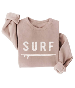 Oat Collective Surf Graphic Sweatshirt, Tan