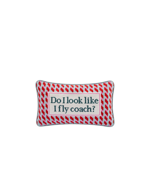 Fly Coach Needlepoint Pillow