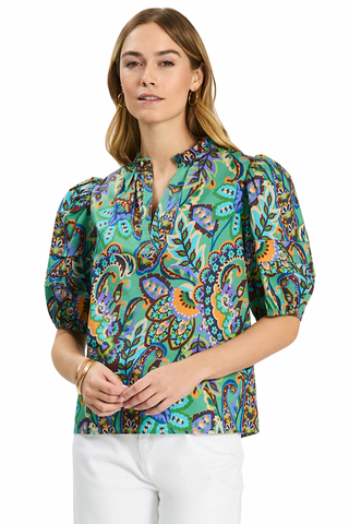 Jenna Cotton Fiesta Paisley Top