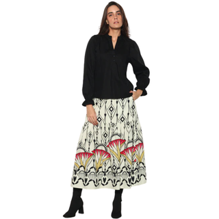 Ada Maxi Skirt in Arrow Motifs