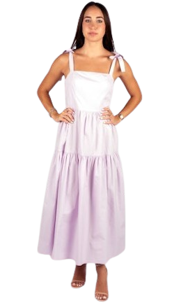 SINCERELY OURS ALEXA MAXI DRESS, LAVENDER POPLIN