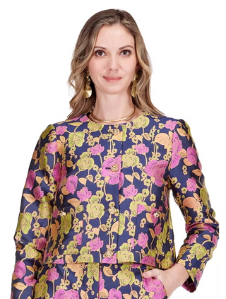 JADE POCKET BUTTONS CROP JACKET, VIBRANT VINES