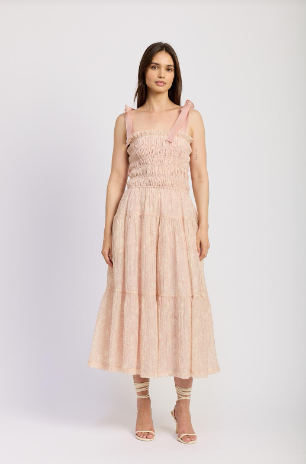 EN SAISON GERALDINE MAXI DRESS NATURAL PINK
