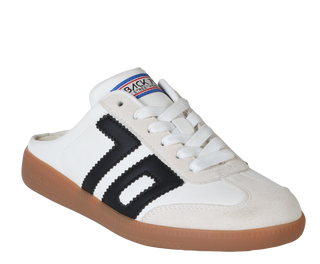 Easter Backless Sneaker in White and Black