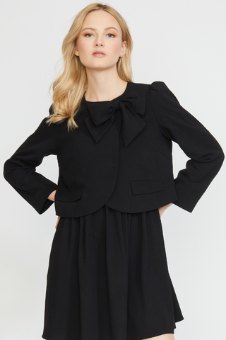STELLAH BOW JACKET BLACK