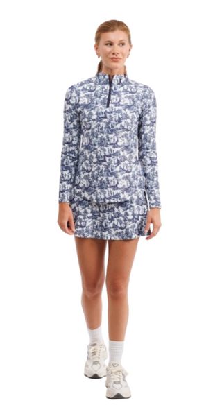 Smith & Quinn Ava 1/4 Zip Top, Sussex Toile