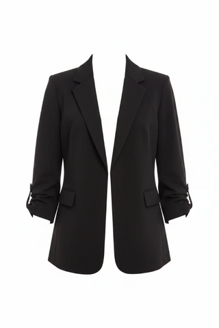 Esqualo Three Quarter Sleeve Blazer, Black