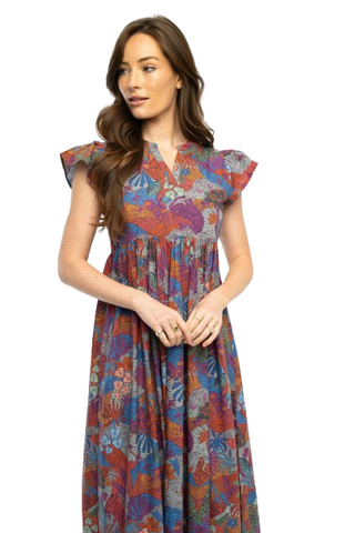 Briton Court Jenny Maxi Dress, Burgundy Rose