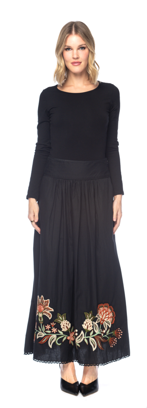 TOLANI MADONNA SKIRT, OBSIDIAN