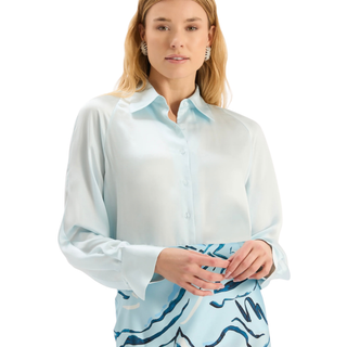 Candice Silk Blouse in Above The Clouds